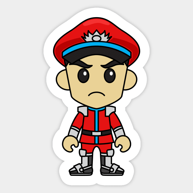 M Bison Chibi Sticker by Chibi Pops